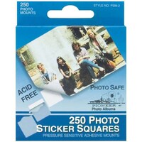 Pioneer Psm-2 Photo Sticker Squares .5", Pack of 250pcs, White