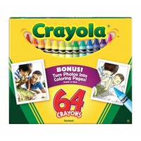 Crayola Crayons with Built-In Sharpener, Pack of 64pcs