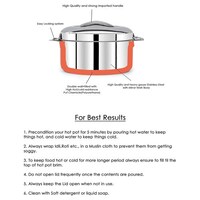 Picture of Futensils Gagan Wall Insulated Hot Pot Stainless Steel Casserole, Set of 3