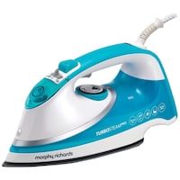 Picture of Morphy Richards Steam Iron Turbo Steam Pro, White & Blue, 2800W