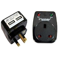 Picture of Terminator USB Travel Adaptor with 2 USB Slots, TTA 253-USA