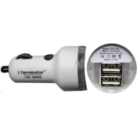 Terminator Car Charger with 2 USB Slots, TUS C2U2A