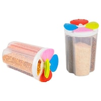 Picture of Hridaan Multi-Grain Plastic Storage Box, Transparent, Pack of 2