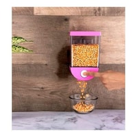 Picture of Hridaan Push Button Cereal Dispenser, Pink, 1000 ml