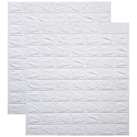 Hridaan Self-Adhesive 3D Wall Sticker, White, 77x70 cm, Pack of 2