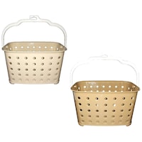 Picture of Hridaan Plastic Storage Basket with Handle, Pack of 2