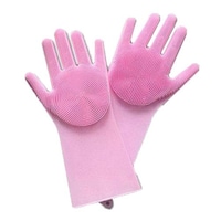 Hridaan Magic Silicone Scrubbing Gloves, 33.5x15 cm, Set of 2