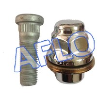 Picture of Aflo Hardware Wheel Nut & Bolts 09, Golden and Silver