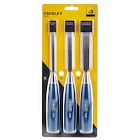 Picture of Stanley 5002 Bevel Edge Chisels with Blue Handle Set, Pack of 3pcs