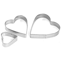 Picture of Samyaka Cookie Cutters, Silver, Mild Steel, Pack of 3