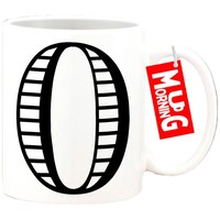 Picture of Mug Morning Letter O Mug, Initial Letter O Mug, Line Font Design