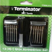 Terminator DIY Tools 12-In-1 Mini Screwdriver Set, TTSDS 2113