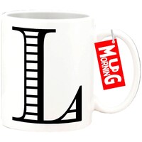 Picture of Mug Morning Letter L Mug, Initial Letter L Mug, Line Font Design