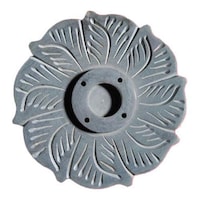 Picture of Flower Design Sope Stone Incense Holders, Grey