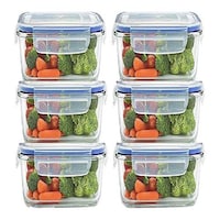 Picture of Hridaan Storage Jars and Container for Food, Transparent, Set of 6