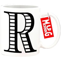 Picture of Mug Morning Letter R Mug, Initial Letter R Mug, Line Font Design
