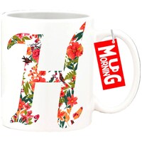 Picture of Mug Morning Letter H Mug, Floral Design