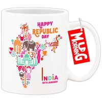Mug Morning Happy Republic Day Mug, Design 3