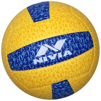 Nivia Rubber Volleyball, G-2020, Yellow and Blue