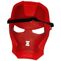 Kaku Fancy Dresses Iron Hero Face Mask Costume Accessories, Red and Golden