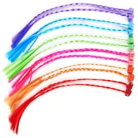 U.S. Toy Nylon Hair Braid Extensions Attachments , 12 Pieces