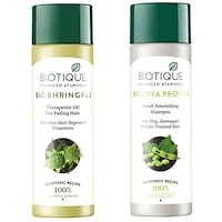 Biotique Therapeutic Oil and Protein Shampoo, 190ml and 200ml