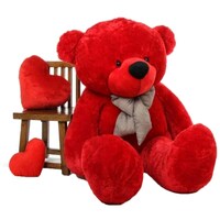 Click4deal Loveable Huggable Soft Giant Teddy Bear With Cushion, Red