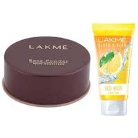 Lakme Face Powder And Blush and Glow Face Wash Set