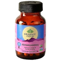 Picture of Organic India Ashwagandha, OIAC, 60 Capsules Bottle