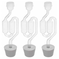 Brewcraft S-shape Airlock with Size 6 Stopper, Set of 3