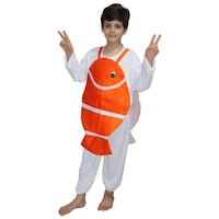 Kaku Fancy Dresses Nemo Fish Costume, Orange