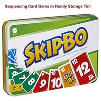 Mattel Games Skip Bo 162 Cards Game In Decorative Tin