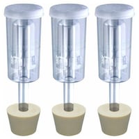 Picture of Brewcraft 3 Piece Cylinder Airlock with Size 6 Stopper, Set of 3