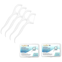 Picture of Royalkart Dental Floss Toothpick For Teeth Cleaning, White, Pack of 150