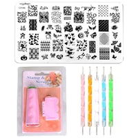 Picture of Royalkart Nail Art Stamping Kit Double-sided Stamper, CF06