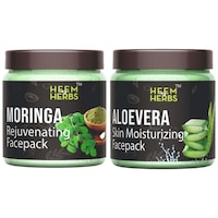 Picture of Heem & Herbs Aloevera and Moringa Face Pack, 100 gm, Pack Of 2Pcs