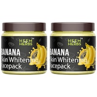 Picture of Heem & Herbs Banana Skin Whitening Face Pack, 100 gm, Pack Of 2Pcs