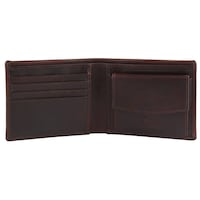 Mostos Men’s Genuine Leather Wallet, Dark Brown