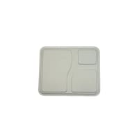 Picture of Ecozoe Bagasse LID for 3CP Meal Trays, White, Pack of 20 Pcs - Carton of 25 Packs