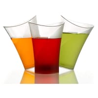 2Mech Unbreakable Plastic Drinking Glass, Transparent, 250ml, Set of 6