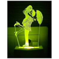 Picture of 2Mech Acrylic Colour Changing 3D Illusion LED Night Lamp, Couple Design