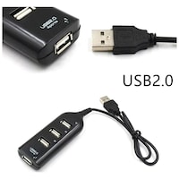 RGMS Universal USB 2.0 4 Port PC Hub with Cable