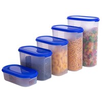 Picture of 2Mech Plastic Fridge Container, Blue, Pack of 5