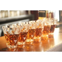 Picture of 2Mech Unbreakable Plastic Whiskey Glass, Transparent, 300ml, Set of 6