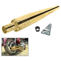 Picture of Dhe Best Silencer Wild Boar Exhaust With Silencer Glass Wool, Golden