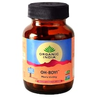 Picture of Organic India Oh Boy, OIOBC, 30 Capsules Bottle