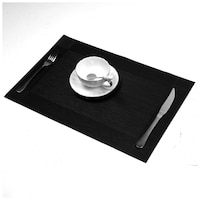 Picture of Royalkart Vinyl Reversible Table Mats, Black, Set of 4