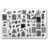 Picture of Royalkart Nail Art Stamping Kit with Stamper, CF08, Clay Wheel