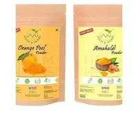 Picture of Heem & Herbs Orange Peel and Amba Haldi Powder Face Pack, 100 gm, Pack of 2
