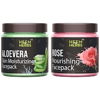 Picture of Heem & Herbs Aloevera and Rose Face Pack, 100 gm, Pack Of 2Pcs